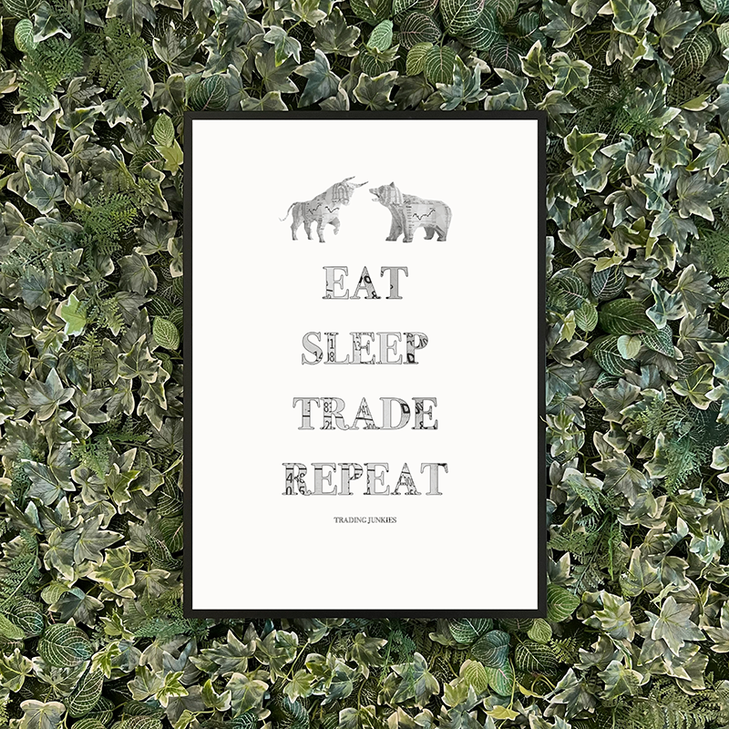 Eat Sleep Trade Repeat - White